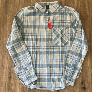 NWT HELLY HANSEN Lokka Classic Plaid Flannel Shirt. Organic Cotton. Size Medium.